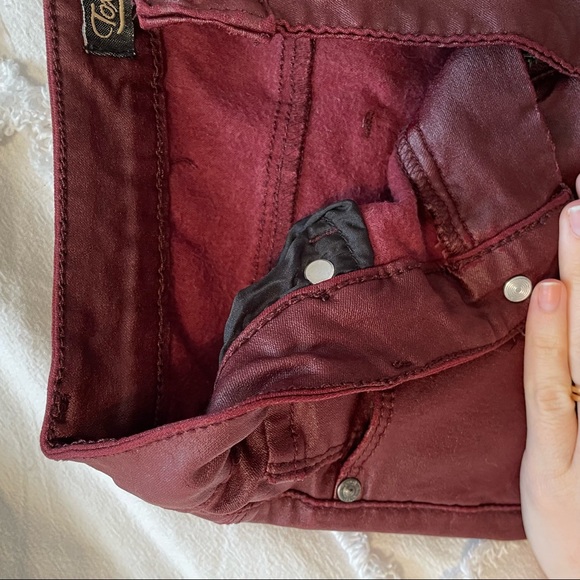 3 for 15$🌸  Shiny outside / Fleece inside - Dark Red Jeans - Picture 8 of 9